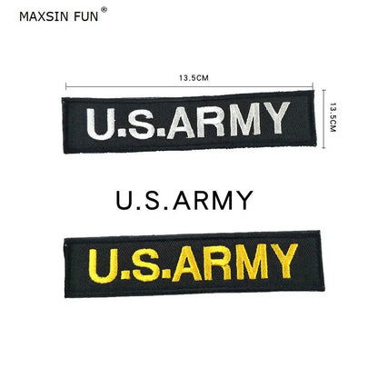 MAXSIN FUN 1 Piece US Army Flag Patch, Sew On Clothes, Armband, Backpack Sticker, DIY Accessories