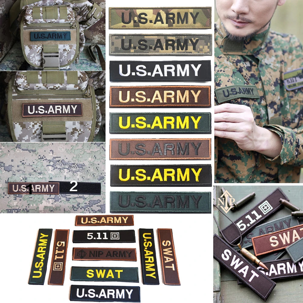 MAXSIN FUN 1 Piece US Army Flag Patch, Sew On Clothes, Armband, Backpack Sticker, DIY Accessories