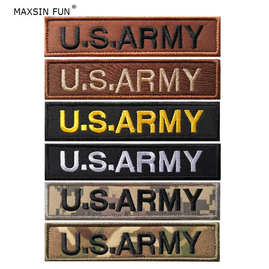 MAXSIN FUN 1 Piece US Army Flag Patch, Sew On Clothes, Armband, Backpack Sticker, DIY Accessories