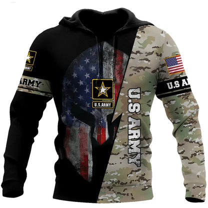 Men/Women US Army Eagle Marine Military Camo 3D Print  Suit Veteran Streetwear Pullover Jacket Oversized Hoodies