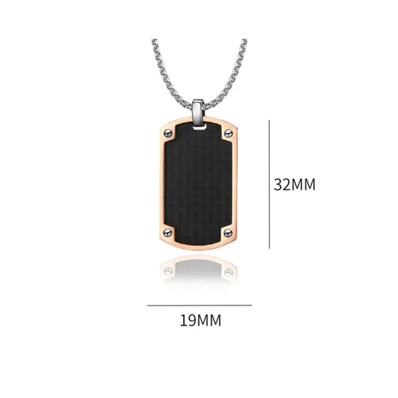 Personalized men's military army dog tag pendant necklace with 24 inches box chain Stainless Steel Men's pendants