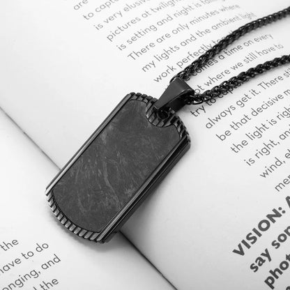 Personalized men's military army dog tag pendant necklace with 24 inches box chain Stainless Steel Men's pendants