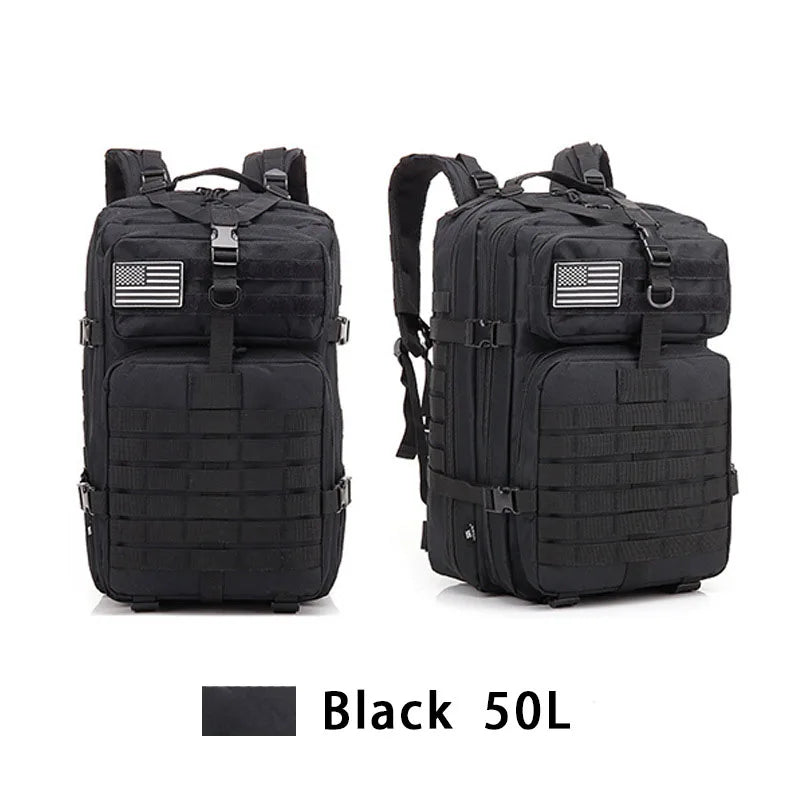 50L Large Tactical Backpack for Men Military Molle Waterproof Backpack Bug Out Bag Army Rucksack Backpack for Men Hunting Bag