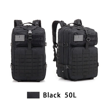 50L Large Tactical Backpack for Men Military Molle Waterproof Backpack Bug Out Bag Army Rucksack Backpack for Men Hunting Bag