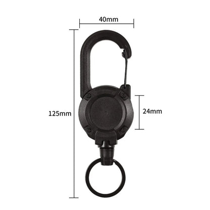 1Pcs Anti-theft Metal Easy-to-pull Buckle Rope Elastic Keychain Sporty Retractable Key Ring Anti Lost Yoyo Ski Pass ID Card