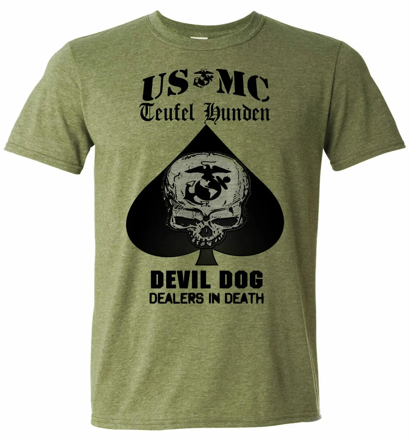 US Marine Corps Semper Fidelis Devil Dog Military Veteran T-Shirt 100% Cotton O-Neck Short Sleeve Casual Mens T-shirt Size S-3XL