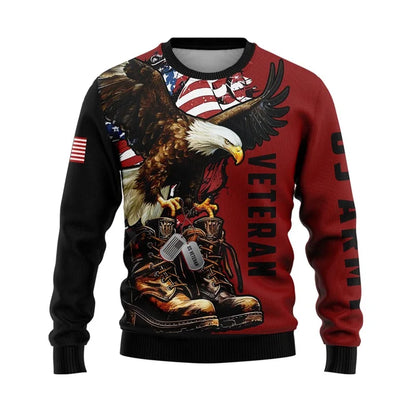 All Over Print Camouflage Veteran Graphic Sweatshirts For Women Men New In Casual Crew Neck Hoodies Mens Plus Size Sudaderas