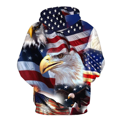 Newest USA Flag Hoodies Sweatshirt Men/Women Hooded 3D Print Eagle Autumn Winter Hoody Black Polluver Plus Size America Jacket