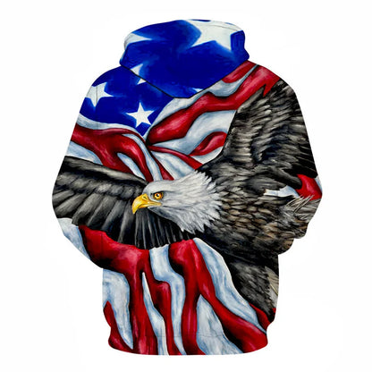 Newest USA Flag Hoodies Sweatshirt Men/Women Hooded 3D Print Eagle Autumn Winter Hoody Black Polluver Plus Size America Jacket