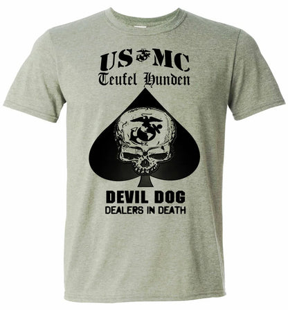 US Marine Corps Semper Fidelis Devil Dog Military Veteran T-Shirt 100% Cotton O-Neck Short Sleeve Casual Mens T-shirt Size S-3XL