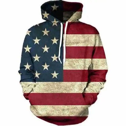 Newest USA Flag Hoodies Sweatshirt Men/Women Hooded 3D Print Eagle Autumn Winter Hoody Black Polluver Plus Size America Jacket