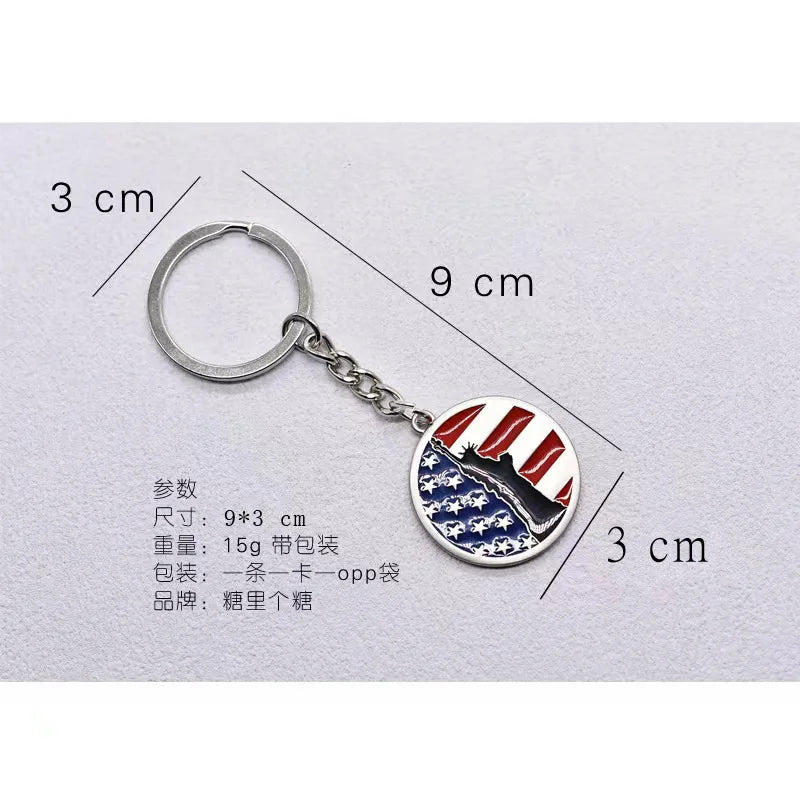 2024 US Election Trump key Chain English Letters Red White Blue Flag Key Chain Car Bag Pendant Friends Couple Boutique Gift