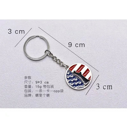 2024 US Election Trump key Chain English Letters Red White Blue Flag Key Chain Car Bag Pendant Friends Couple Boutique Gift