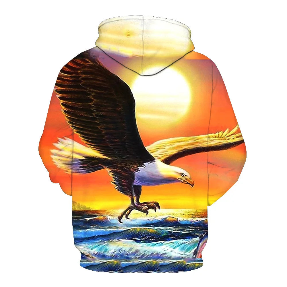 Newest USA Flag Hoodies Sweatshirt Men/Women Hooded 3D Print Eagle Autumn Winter Hoody Black Polluver Plus Size America Jacket