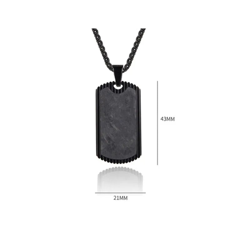 Personalized men's military army dog tag pendant necklace with 24 inches box chain Stainless Steel Men's pendants