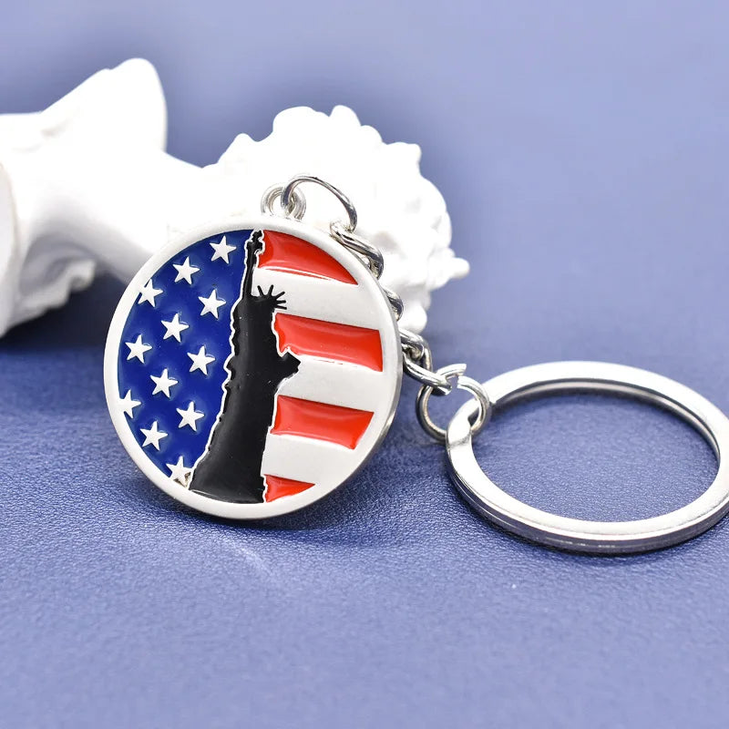 2024 US Election Trump key Chain English Letters Red White Blue Flag Key Chain Car Bag Pendant Friends Couple Boutique Gift