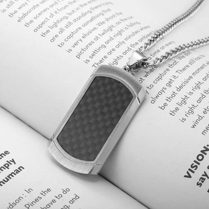 Personalized men's military army dog tag pendant necklace with 24 inches box chain Stainless Steel Men's pendants