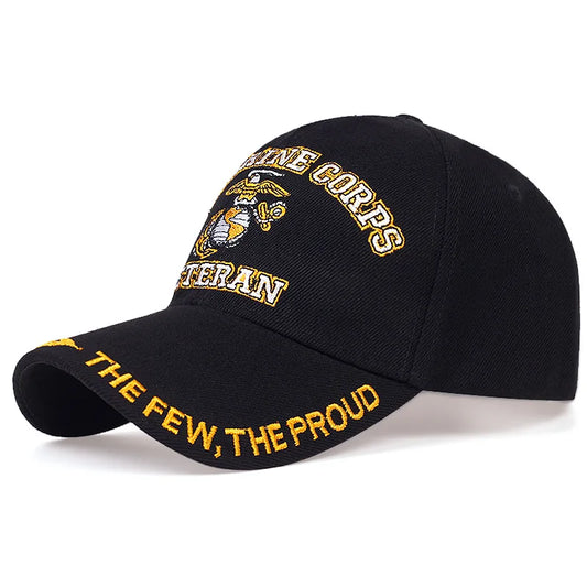 U.S. MARINE CORPS VETERAN Letter Embroidery Baseball Caps Spring and Autumn Unisex Outdoor Adjustable Casual Hats Sunscreen Hat