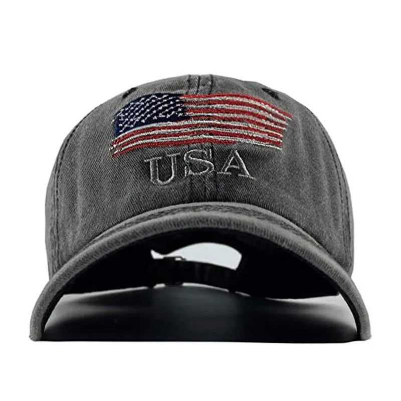 Fashion USA Flag Camouflage Baseball Cap For Men Women Snapback Hat Army American Flag Bone Trucker High Quality