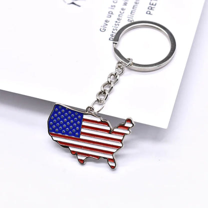 2024 US Election Trump key Chain English Letters Red White Blue Flag Key Chain Car Bag Pendant Friends Couple Boutique Gift