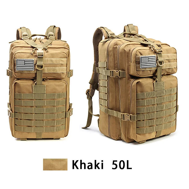 50L Large Tactical Backpack for Men Military Molle Waterproof Backpack Bug Out Bag Army Rucksack Backpack for Men Hunting Bag