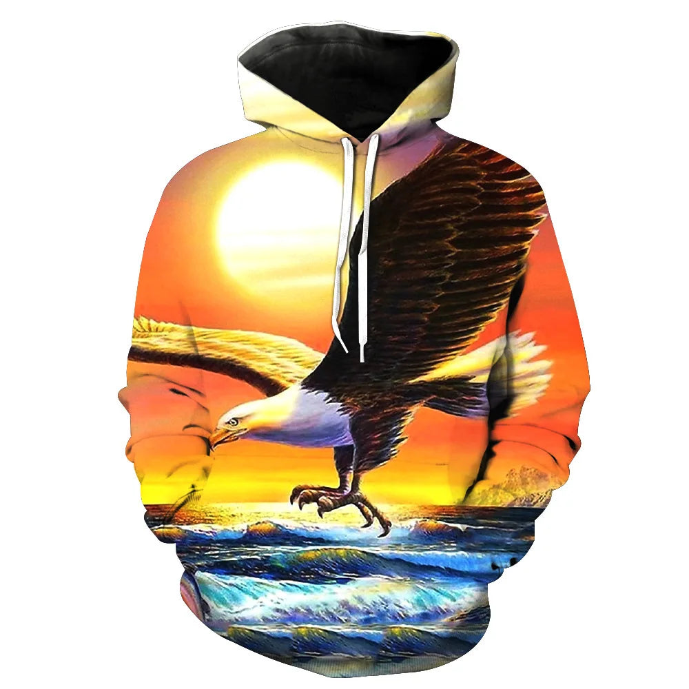 Newest USA Flag Hoodies Sweatshirt Men/Women Hooded 3D Print Eagle Autumn Winter Hoody Black Polluver Plus Size America Jacket